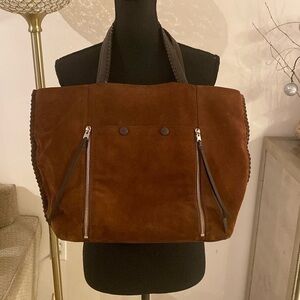 ALLSAINTS suede tote bag 12*18”